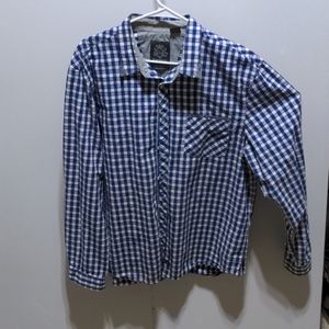 Blue Plaid English Laundry Button Down Shirt XXL